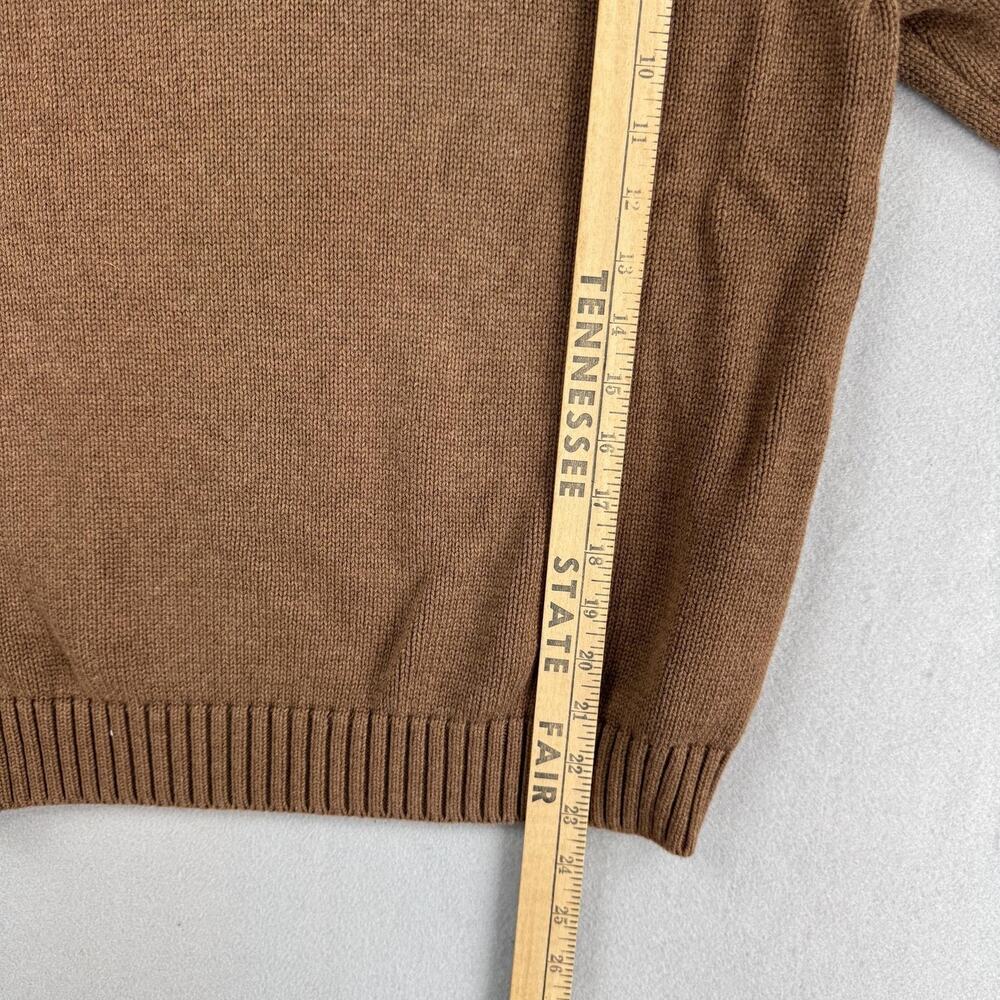 Vintage Lands End Sweater Womens Medium Brown Cotton Crewneck Raglan Knit Japan - Picture 6 of 8